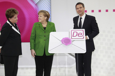 Dilma Rousseff, Angela Merkel, René Obermann