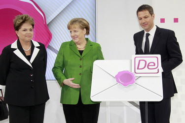 Dilma Rousseff, Angela Merkel, René Obermann