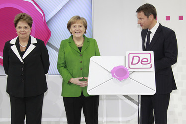 Dilma Rousseff, Angela Merkel, René Obermann