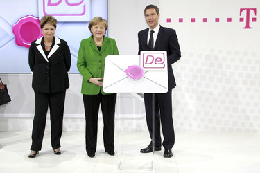 Dilma Rousseff, Angela Merkel, René Obermann
