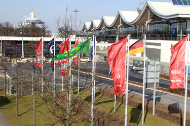 Messegelände mit Messeturm