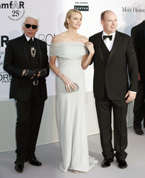 Karl Lagerfeld, Charlene Wittstock, Fürst Albert II. von Monaco