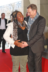 Devid Striesow mit Gattin Francine