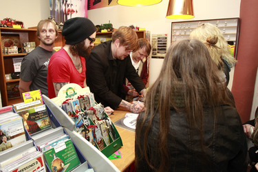 Marco 'Hont' Hontheim, Sascha Eigner, Nicholas Müller, Andreas 'Becks' Becker (Jupiter Jones)