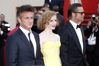 Sean Penn, Jessica Chastain, Brad Pitt