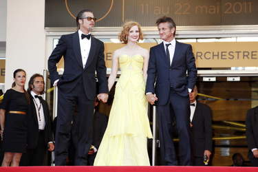 Brad Pitt, Jessica Chastain, Sean Penn