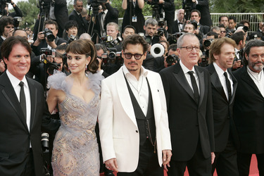 Rob Marshall, Penélope Cruz, Johnny Depp, Geoffrey Rush, Jerry Bruckheimer, Ian McShane