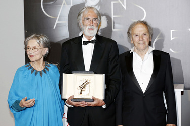 Emmanuelle Riva, Michael Haneke, Jean-Louis Trintignant