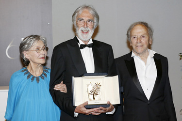 Emmanuelle Riva, Michael Haneke, Jean-Louis Trintignant