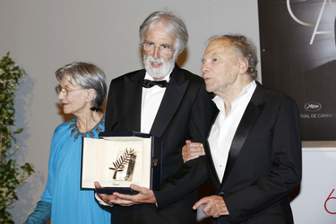 Emmanuelle Riva, Michael Haneke, Jean-Louis Trintignant