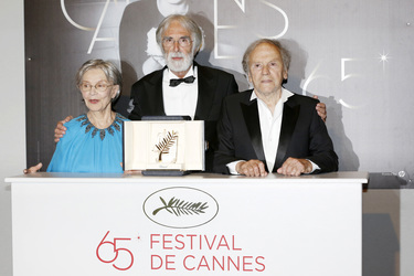 Emmanuelle Riva, Michael Haneke, Jean-Louis Trintignant