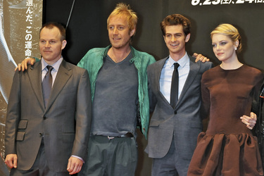 Marc Webb, Rhys Ifans, Andrew Garfield, Emma Stone
