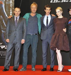 Marc Webb, Rhys Ifans, Andrew Garfield, Emma Stone