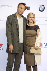 Tina Ruland mit Begleitung