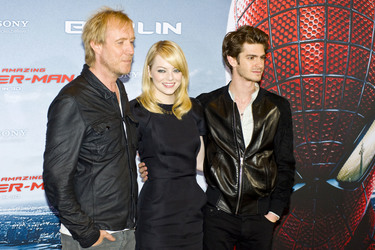 Rhys Ifans, Emma Stone, Andrew Garfield