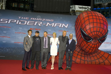 Andrew Garfield, Avi Arad, Marc Webb, Emma Stone, Rhys Ifans, Matt Tolmach