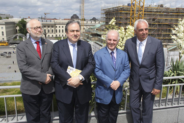 Jürgen Flimm, Yefim Bronfman, Daniel Barenboim, Hans-Reiner Schröder