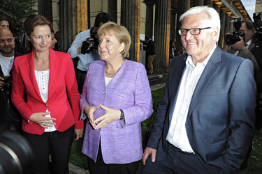 Bettina Schausten, Angela Merkel, Frank-Walter Steinmeier