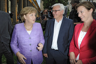 Angela Merkel, Frank-Walter Steinmeier, Bettina Schausten