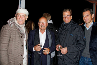 John Malkovich, Volker Schlöndorff, Guido Westerwelle mit Ehemann Michael Mronz