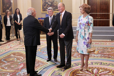 Atlético Madrid Funktionär, Juan Carlos I.von Spanien, Sophia von Spanien