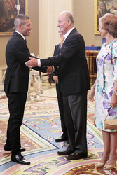 Diego Pablo Simeone, Juan Carlos I.von Spanien, Sophia von Spanien