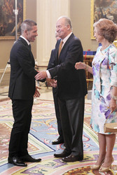 Diego Pablo Simeone, Juan Carlos I.von Spanien, Sophia von Spanien