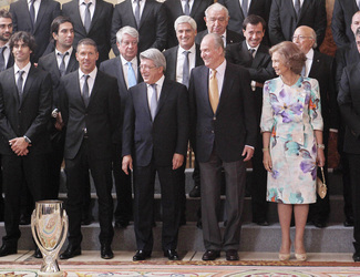 Diego Pablo Simeone, Enrique Cerezo, Juan Carlos I.von Spanien, Sophia von Spanien