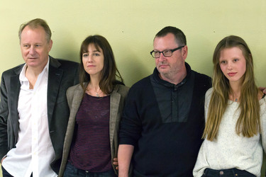 Stellan Skarsgard, Charlotte Gainsbourg, Lars von Trier, Mia Goth