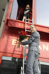 Walter Sittler mit Julia Roberts Wachsfigur