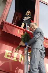 Walter Sittler mit Julia Roberts Wachsfigur