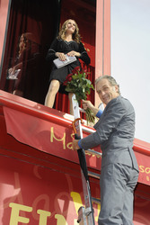 Walter Sittler mit Julia Roberts Wachsfigur