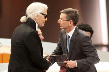 Karl Lagerfeld, Michael Kessler als Günther Jauch