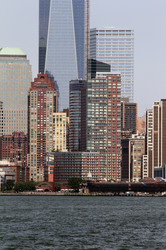 Blick vom Hudson River auf Manhattan