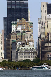 Blick vom Hudson River auf Manhattan