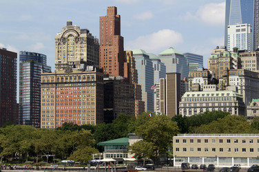 Blick vom Hudson River auf Manhattan