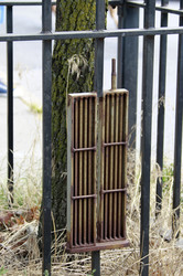 World Trade Center Modell an Zaun