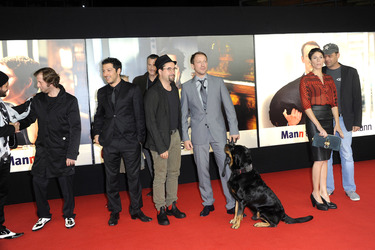 Jan Josef Liefers, Wotan Wilke Möhring mit Hund Bruno, Jasmin Gerat, Marc Rothemund