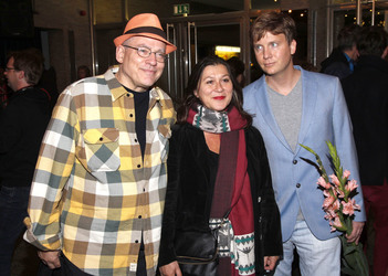 Rosa von Praunheim mit Freund Oliver Sechting, Eva Mattes