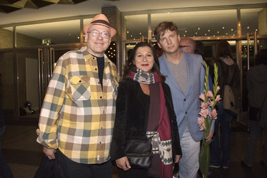 Rosa von Praunheim mit Freund Oliver Sechting, Eva Mattes