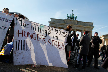 Refugee Camp am Brandenburger Tor