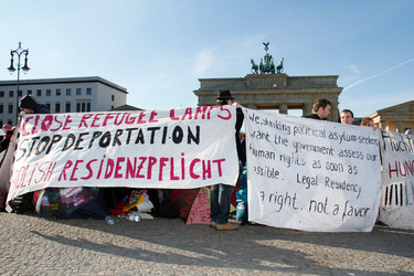 Refugee Camp am Brandenburger Tor