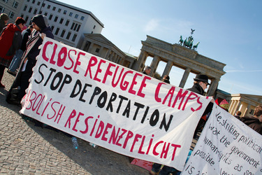 Refugee Camp am Brandenburger Tor