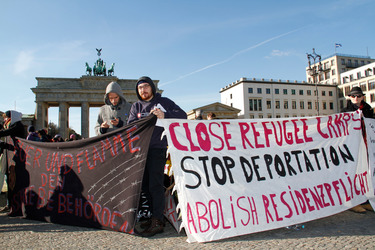 Refugee Camp am Brandenburger Tor