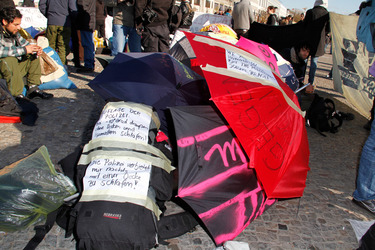 Refugee Camp am Brandenburger Tor