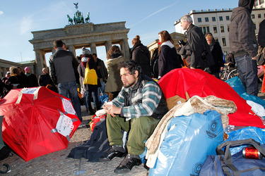 Refugee Camp am Brandenburger Tor