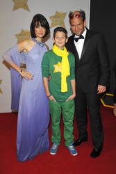 Tom Lehel mit Sohn Dan und Lebensgefährtin Christina Sauser