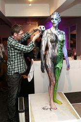 Jörg Düsterwald mit Model Janine