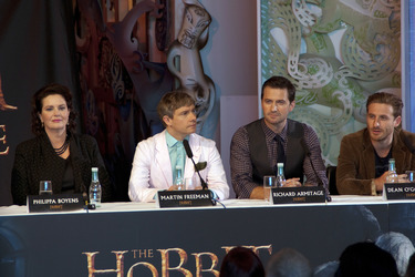 Philippa Boyens, Martin Freeman, Richard Armitage, Dean O'Gorman