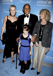 Harry Belafonte mit Gattin Pamela und Begleitung